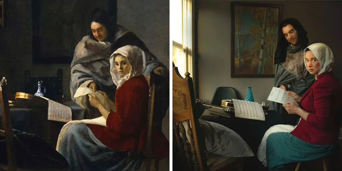 "Joven interrumpida en su lección musical" - Johannes Vermeer