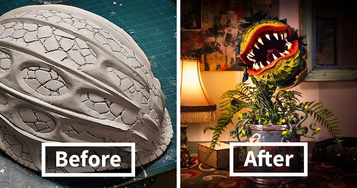 I Handcrafted Audrey 2 From “Little Shop Of Horrors” From Materials I Had At Home During The Quarantine