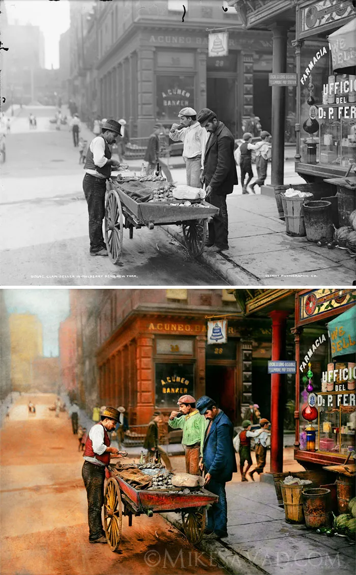 Little Italy NY - Mussel Man, 1900