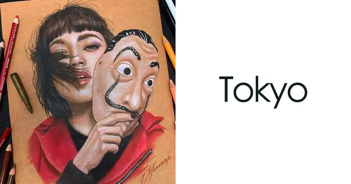 Filipino Artist Drew Money Heist's Characters And Went Viral After One Of The Actresses Posted His Fan Art On Instagram