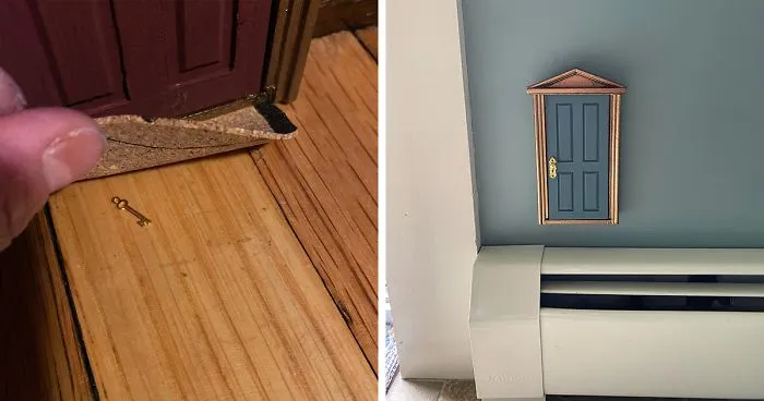 Woman Puts Dollhouse Doors As Electrical Outlet Covers Around Her Home