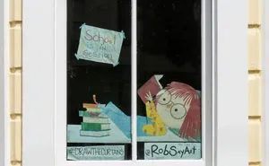 I Post One Drawing A Day On Our Window To Bring Joy To Our Neighbors During Quarantine (22 Pics)