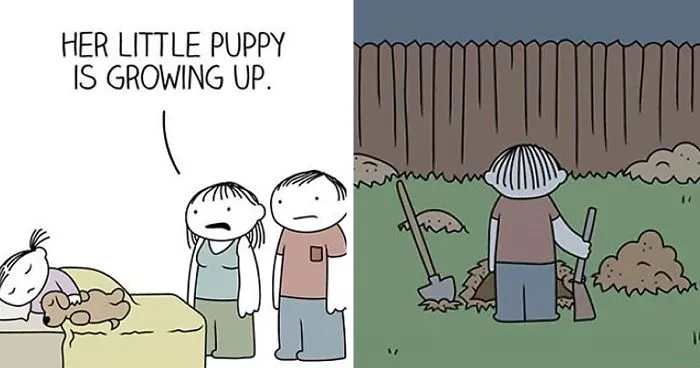 30 Four-Panel Comics For People Who Have A Bit Of A Darker Sense Of Humor