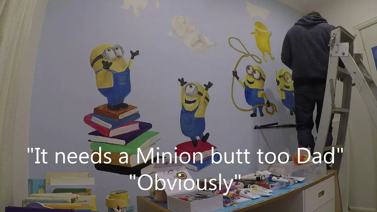 Painting A Minion Mural In A Minute
