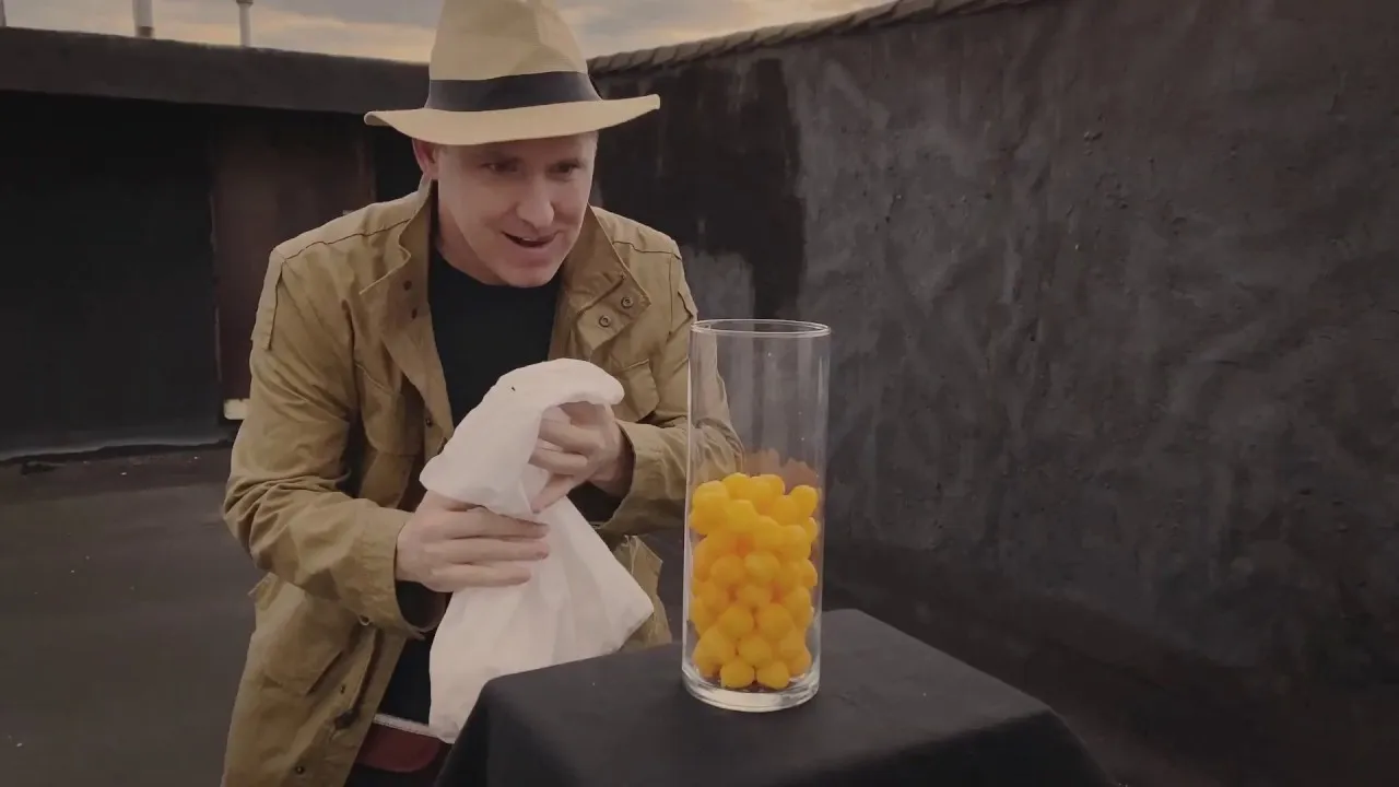 My Wife And I Are Making Daily Short Films Wherein I Eat Cheeseballs While In Quarantine.