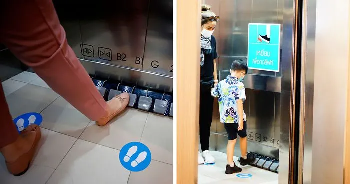 Mall In Thailand Has A Genius Solution To Contain Coronavirus Spread - Foot Pedals