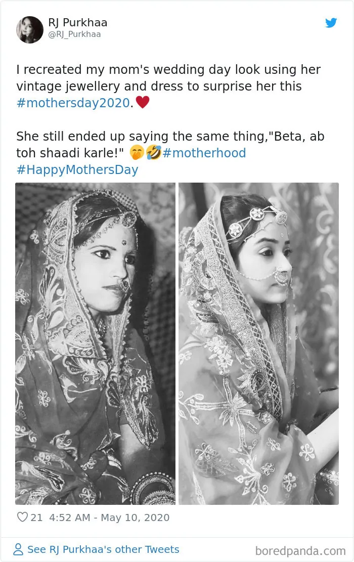 29 Daughters Recreate Their Moms’ Looks For Mother’s Day, And The Resemblance Is Uncanny
