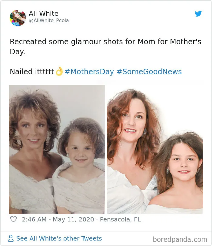 29 Daughters Recreate Their Moms’ Looks For Mother’s Day, And The Resemblance Is Uncanny