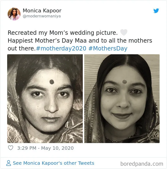 29 Daughters Recreate Their Moms’ Looks For Mother’s Day, And The Resemblance Is Uncanny