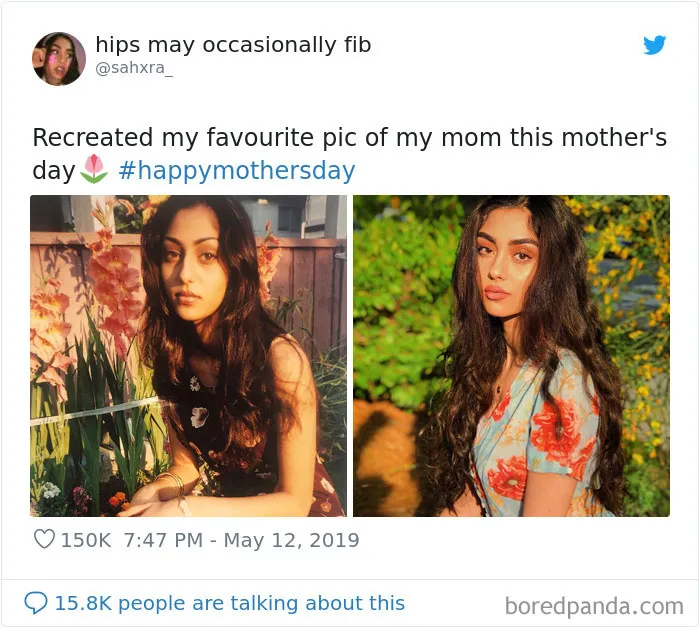 29 Daughters Recreate Their Moms’ Looks For Mother’s Day, And The Resemblance Is Uncanny