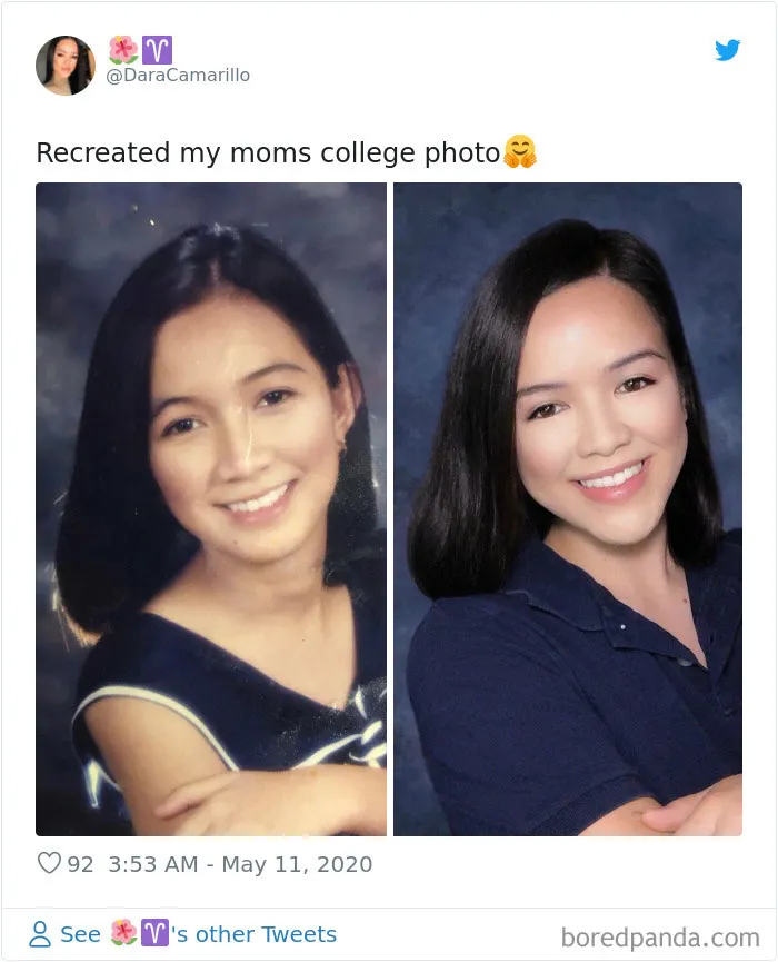 29 Daughters Recreate Their Moms’ Looks For Mother’s Day, And The Resemblance Is Uncanny