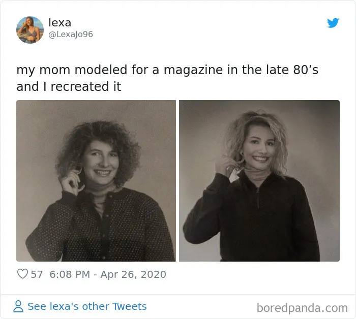 29 Daughters Recreate Their Moms’ Looks For Mother’s Day, And The Resemblance Is Uncanny