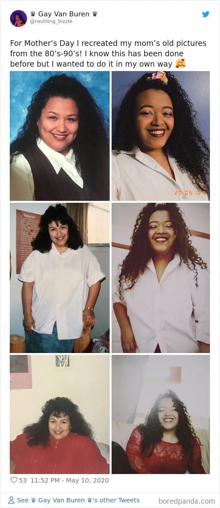29 Daughters Recreate Their Moms’ Looks For Mother’s Day, And The Resemblance Is Uncanny