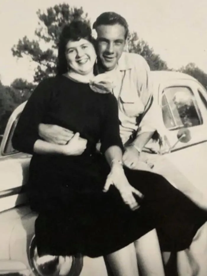 This Is My Grandmother In 1954 With Her Then Beau. Her First Love. She Was 17 Years Old