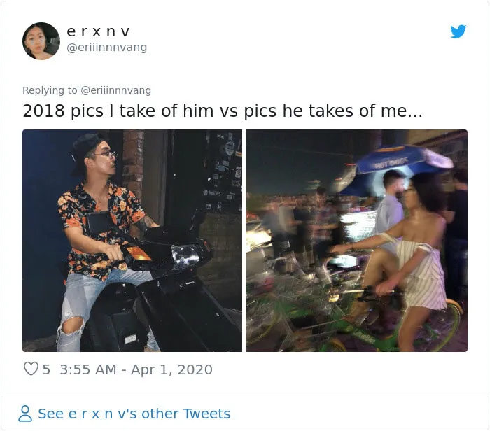 30 Girls Share “Pics I Take Of My Boyfriend Vs. Pics He Takes Of Me” Comparisons (New Pics)