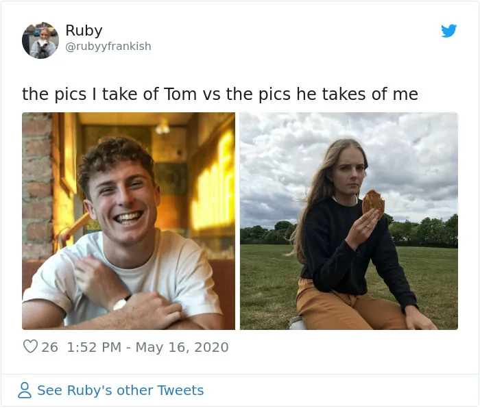 30 Girls Share “Pics I Take Of My Boyfriend Vs. Pics He Takes Of Me” Comparisons (New Pics)