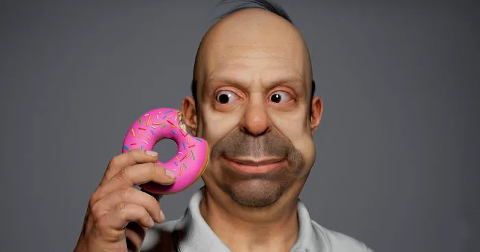 Artist Comes Up With Cursed Imagery As He Tries Realistically Recreating 'The Simpsons' Characters