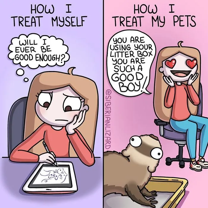 Siberian Artist Makes Adorable Comics About Everyday Life With Her Two Ferrets (30 Pics)