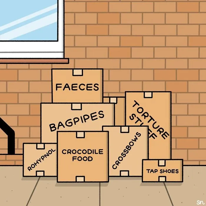 Why Not Have A Bit Of Fun On Moving Day By Freaking Out Your New Neighbors