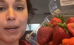 Apparently, If You Put Strawberries Into Salt Water, Tiny Bugs Come Out Of Them