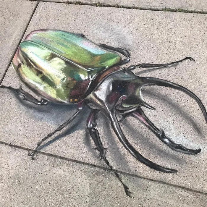 This Mother And Daughter Duo Is Creating Stunning 3D Chalk Art To Make Neighbors Smile (20 Photos)