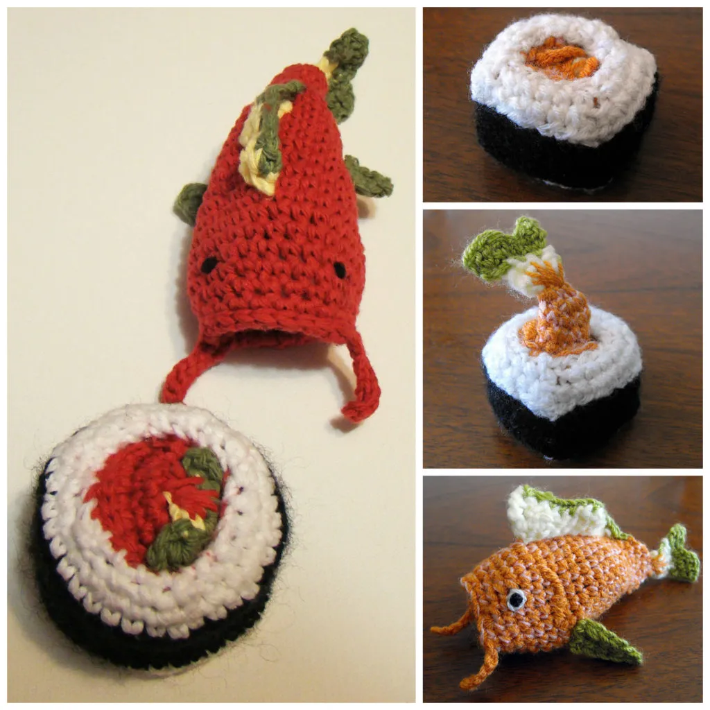 This Fish Amigurumi Magically Transforms Into A Piece Of Sushi! Get The Free Fish-To-Sushi Pattern!