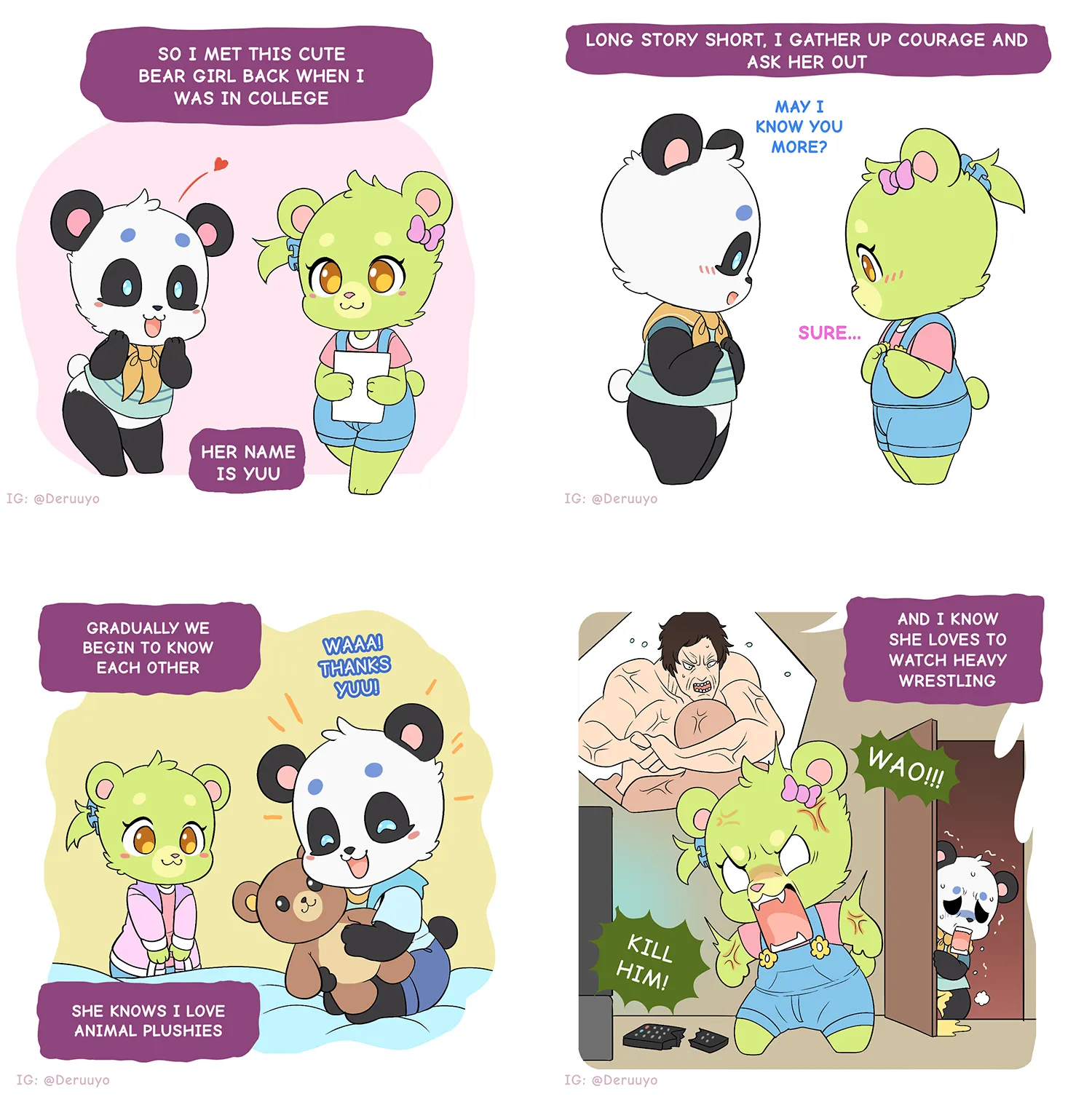 A Cute Couple Story Of A Girlish Panda Boy And A Boyish Bear Girl That Relatable For Some Couple Out There