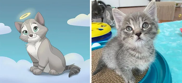 La gente envía fotos de sus mascotas a esta artista para que las "disneyfique" (30 imágenes)