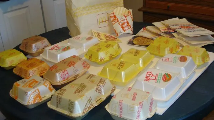 Styrofoam McDonald's Containers