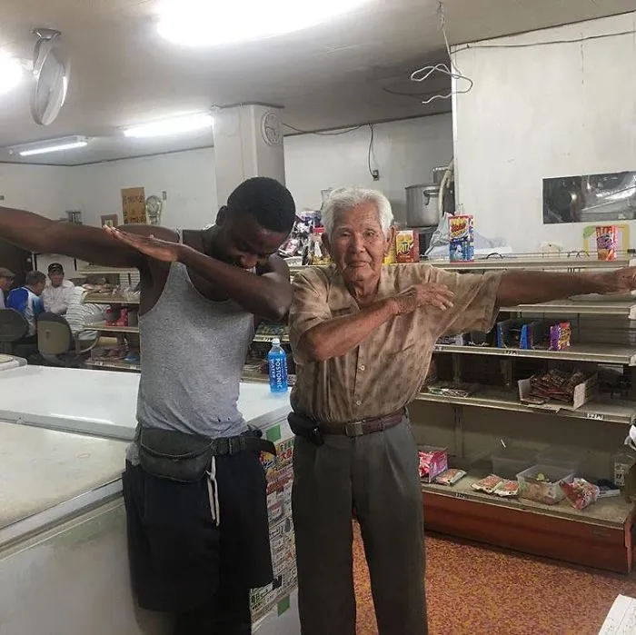 This Is 95 Hirane From Japan. I Accidentally Entered His Shop To Ask For Directions. So How We Got Talking And Became Good Friends