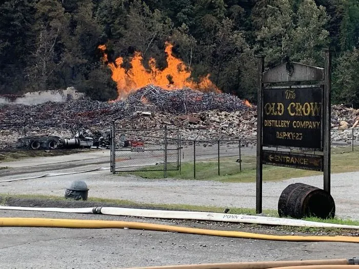 Jim Bean Wearhouse Fire That Was Left To Burn Through 45 Thousand Barrels Of Whiskey To Avoid Runoff Into Nearby Water Sources