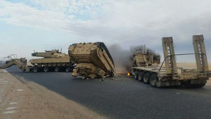Flipped The Apc And Crashed A Truck That’s Gotta Be Expensive