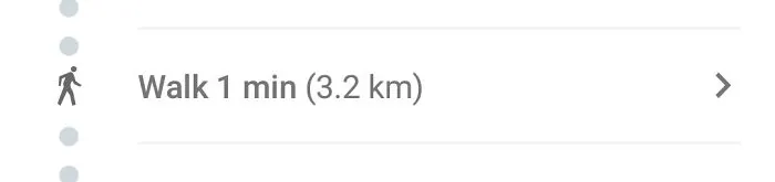 Google se cree que puedo caminar 3,2 kms en un minuto