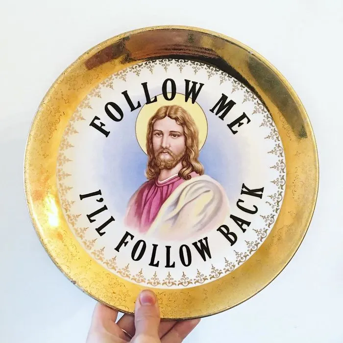 Thrifted Vintage Plates Made Irreverent With Typography By Marie-Claude Marquis (62 Pics)