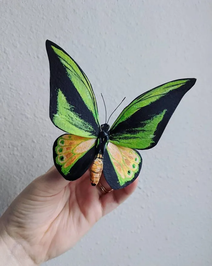 21 Gorgeous Paper Sculptures Of Butterflies And Beetles By Kerilynn Wilson