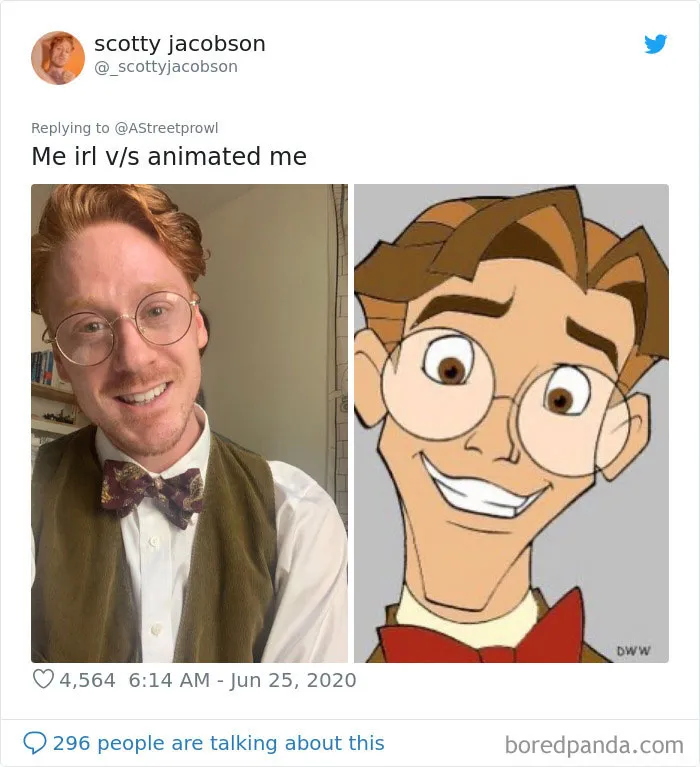People Post What Cartoon 'Celebrity' Is Their Doppelganger And Here Are 30 Of The Best Ones