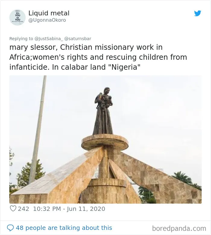 Los usuarios de Twitter comparten 29 estatuas mejores que las que los manifestantes están tirando abajo
