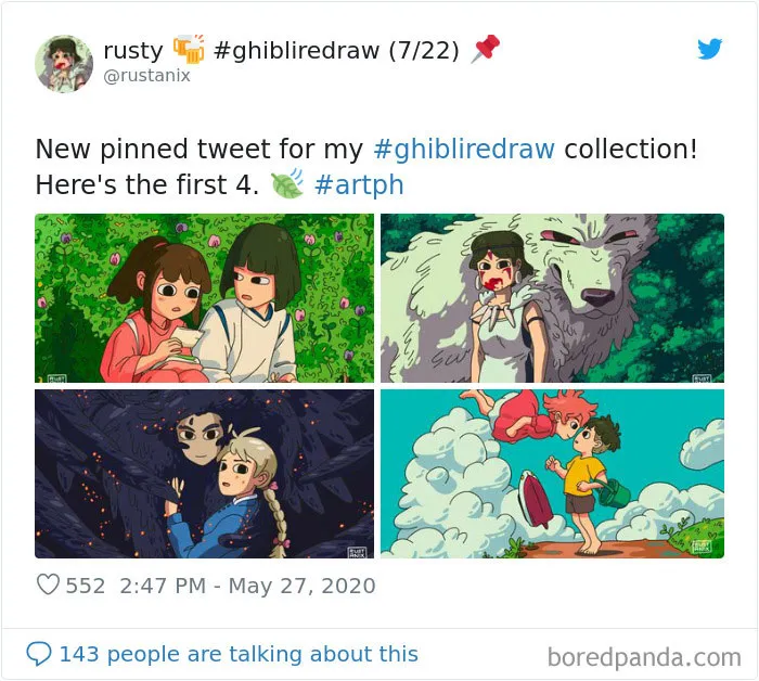 Viral Challenge Has People Redrawing Studio Ghibli Characters In Their Own Style, And Here's 35 Of The Most Impressive Recreations