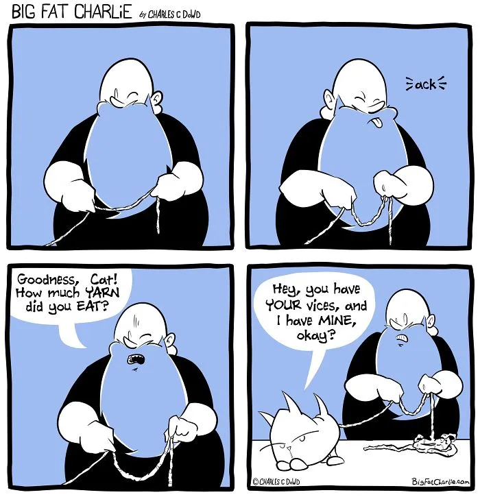 My 40 Fun Comics About My Daily Struggles As A Fat Man