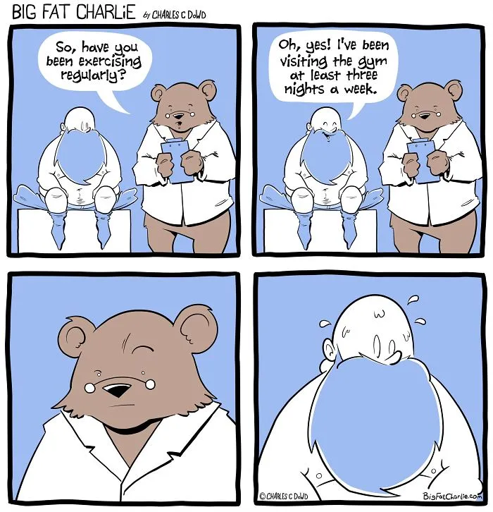 My 40 Fun Comics About My Daily Struggles As A Fat Man
