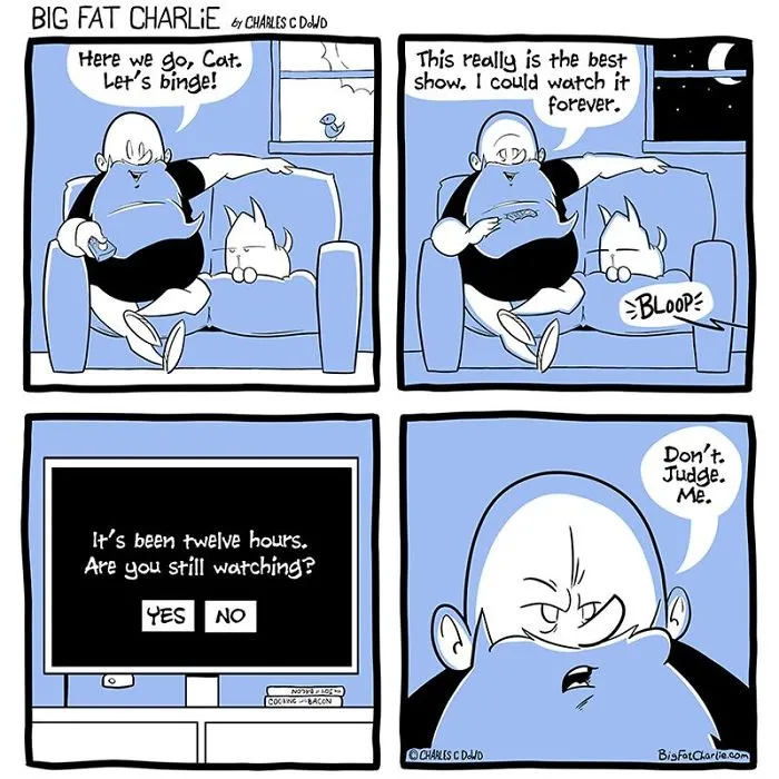My 40 Fun Comics About My Daily Struggles As A Fat Man
