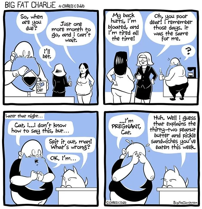My 40 Fun Comics About My Daily Struggles As A Fat Man