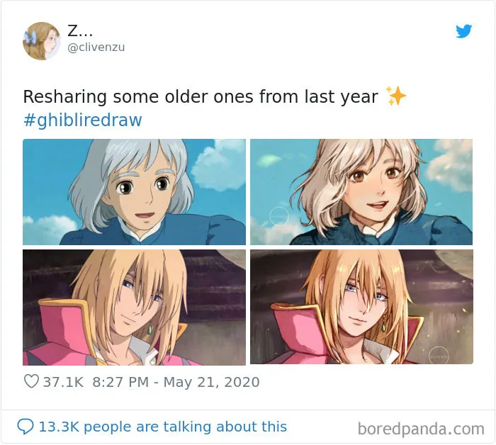 Viral Challenge Has People Redrawing Studio Ghibli Characters In Their Own Style, And Here's 35 Of The Most Impressive Recreations