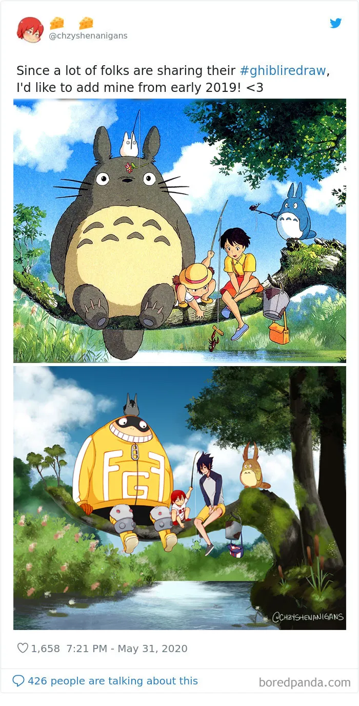 Viral Challenge Has People Redrawing Studio Ghibli Characters In Their Own Style, And Here's 35 Of The Most Impressive Recreations