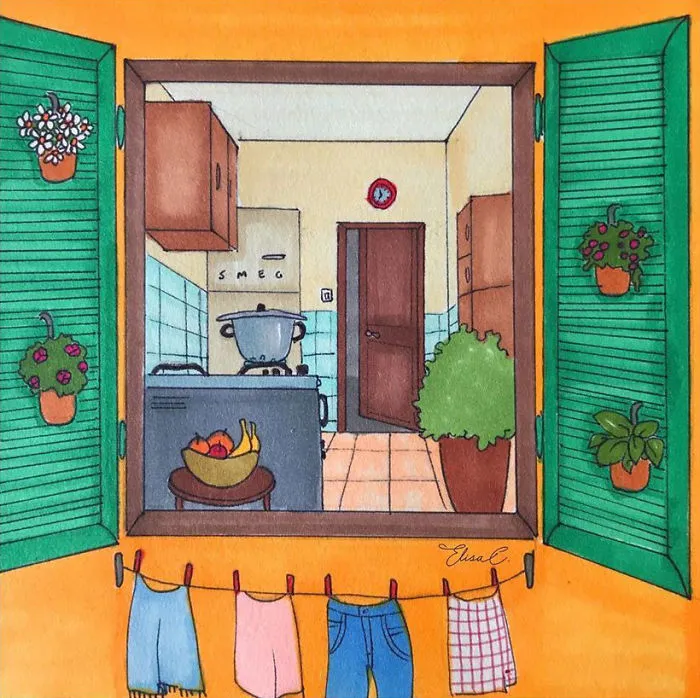 I Illustrate The Daily Life Of My Cat And Me During The Lockdown In Rome (48 Pics)