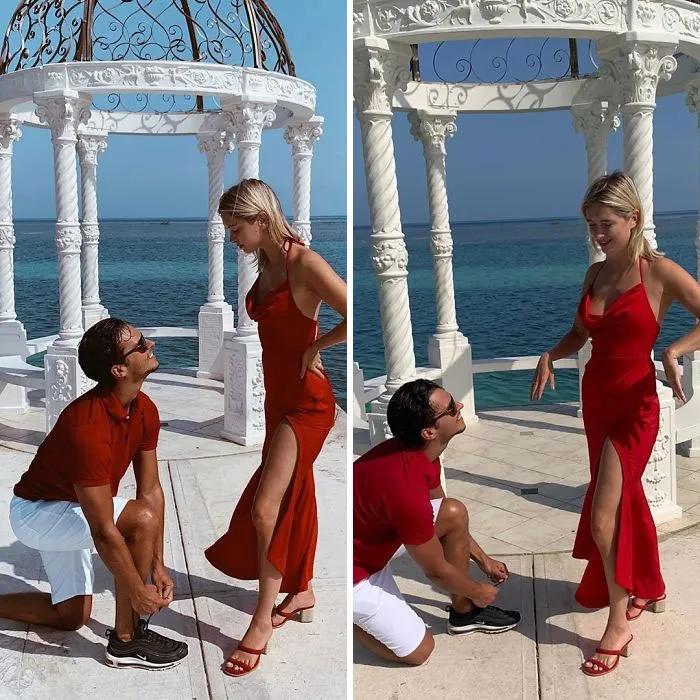 Influencer Continues To Expose The Truth Behind Those 'Perfect' Instagram Photos With More Side-By-Side Pics