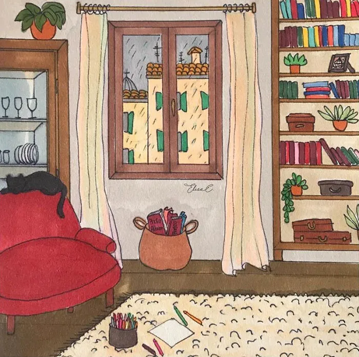 I Illustrate The Daily Life Of My Cat And Me During The Lockdown In Rome (48 Pics)