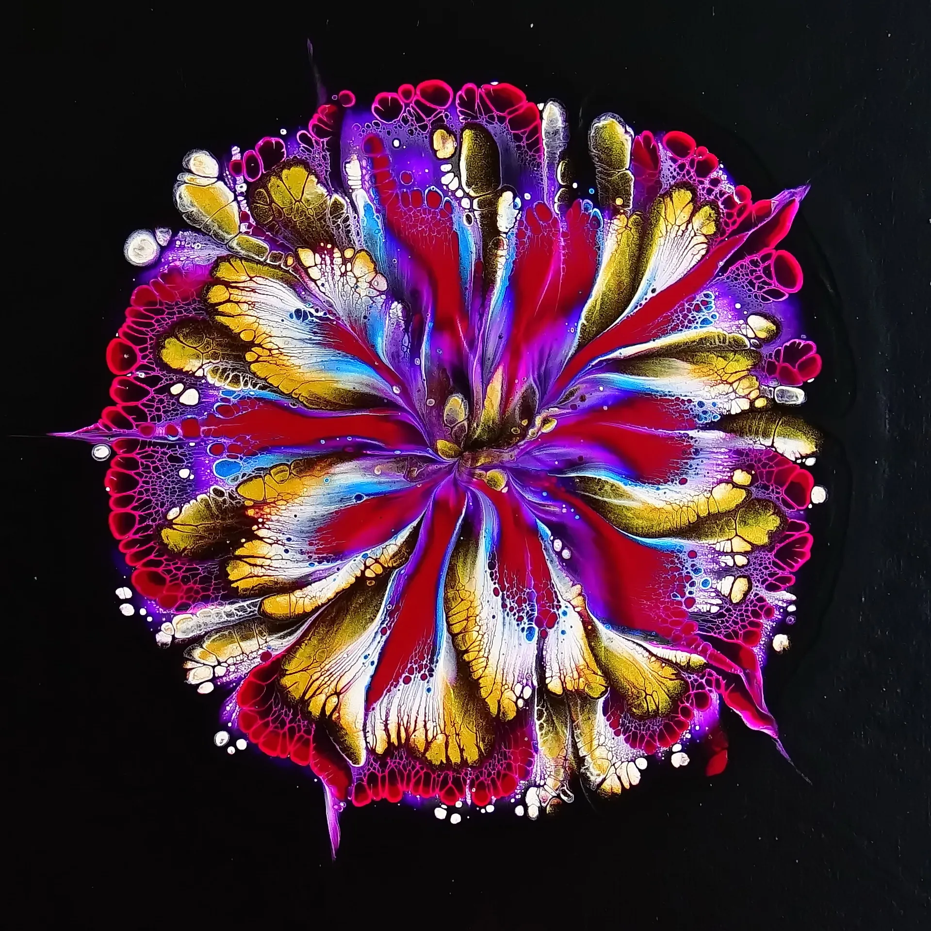 Stunning Lacing With Glue ~ 100k Giveaway Announcement ~ Acrylic Pour Panting ~ Must See!