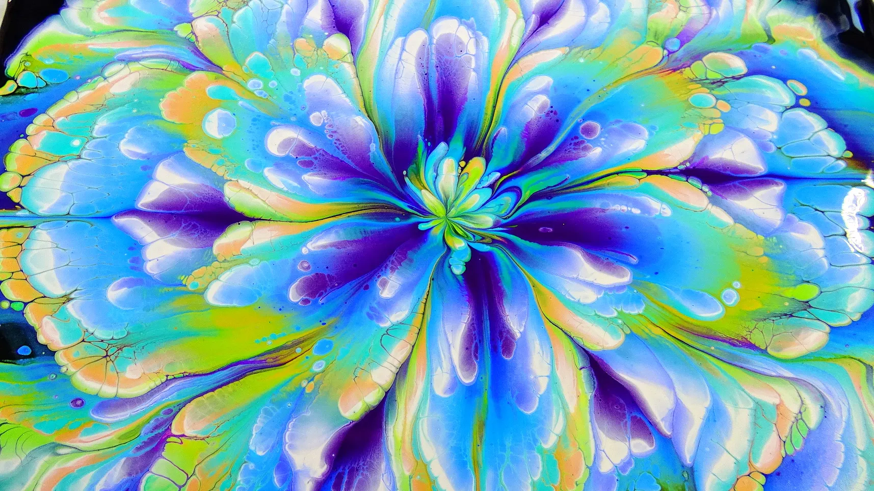 Cup Bottom Acrylic Pour Painting ~ Peacock Flower ~ Must See! ~ Paint #withme