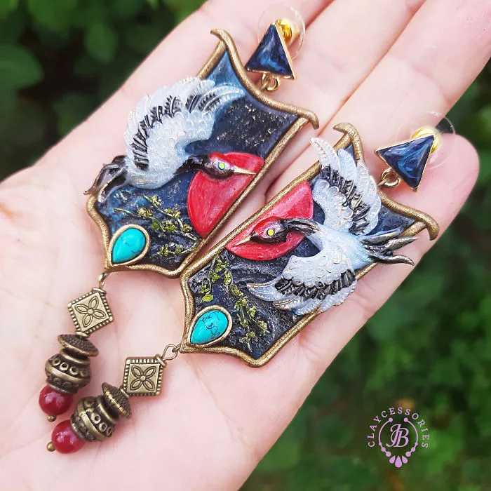 My One Of A Kind Earrings From Polymer Clay